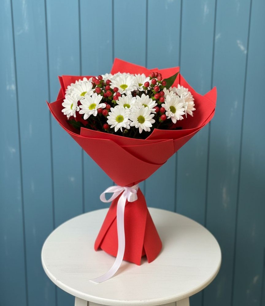 Букет цветов из: Хризантемы в Будённовской