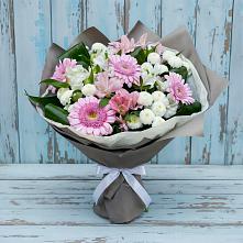 Букет цветов из:  Герберы, Альстромерии и Хризантемы #REPLACE_PRED# Будённовской