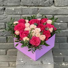 Цветочная композиция из Розы в коробке в Будённовской