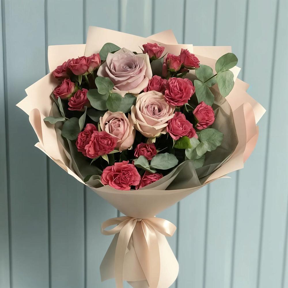 Букет цветов из: Гвоздики и Розы в Будённовской