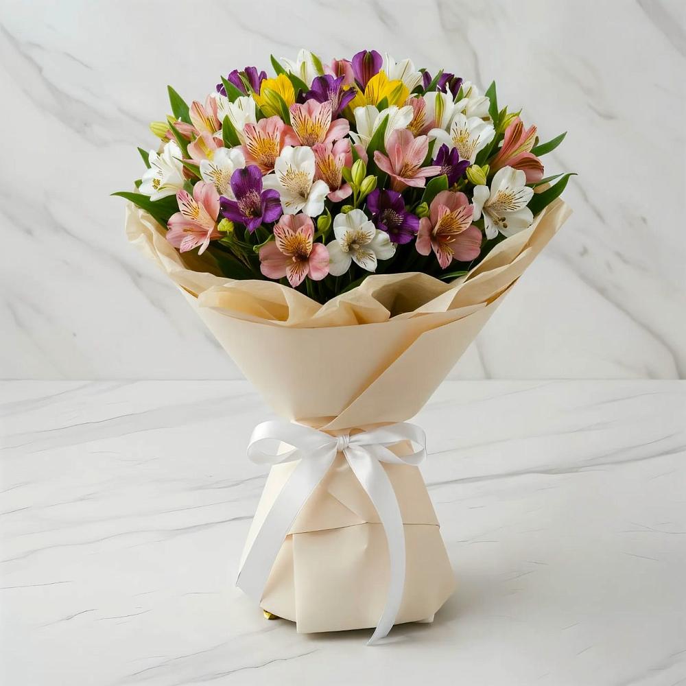 Букет цветов из: Альстромерии в Будённовской