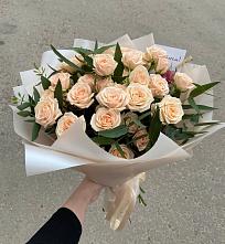 Букет Кремовые розы Латте в Будённовской