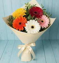 Букет цветов из:  Герберы в Будённовской