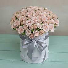 Цветочная композиция из Розы в шляпной коробке в Будённовской