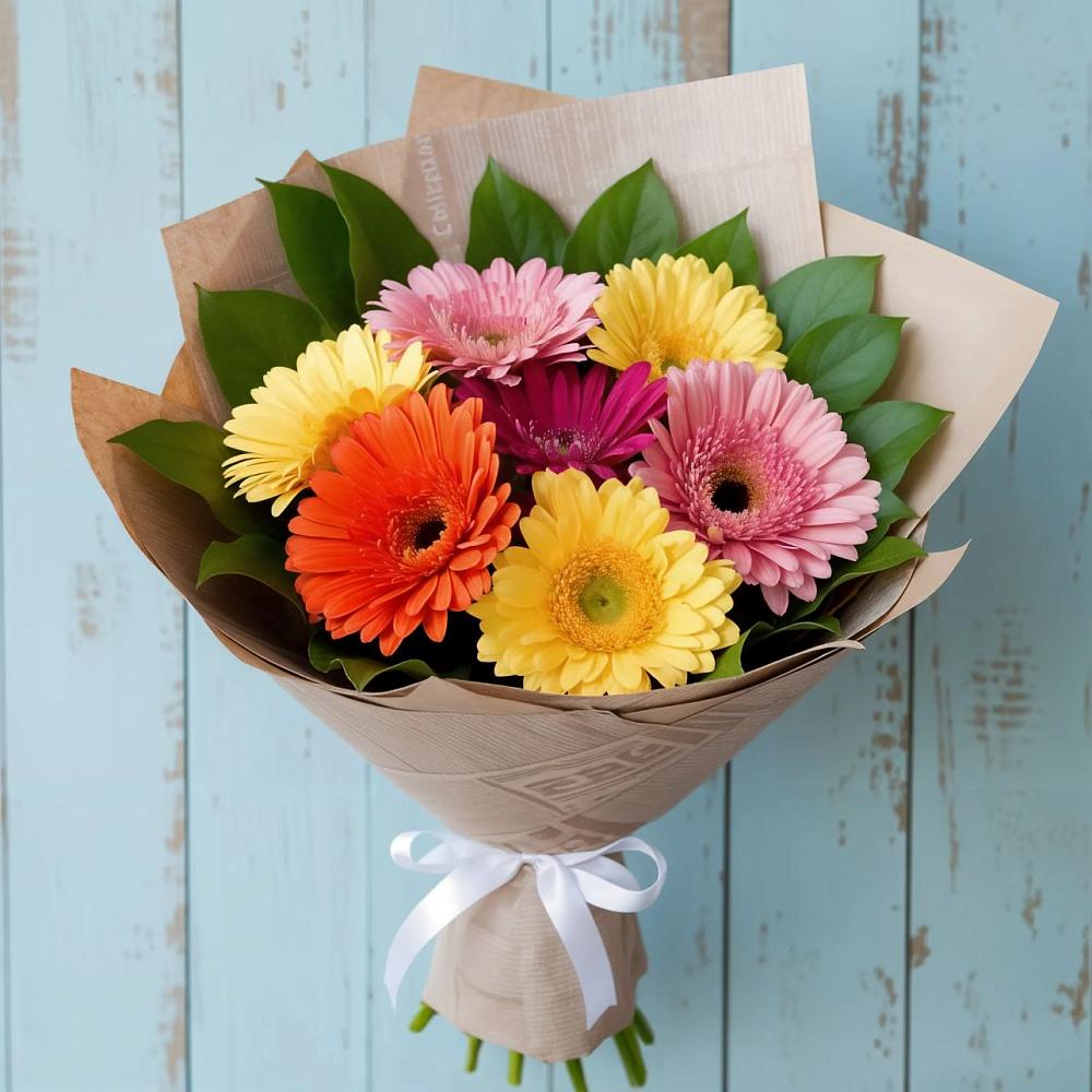 Букет цветов из: Герберы в Будённовской