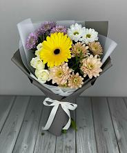 Букет цветов из:  Розы, Герберы и Хризантемы в Будённовской