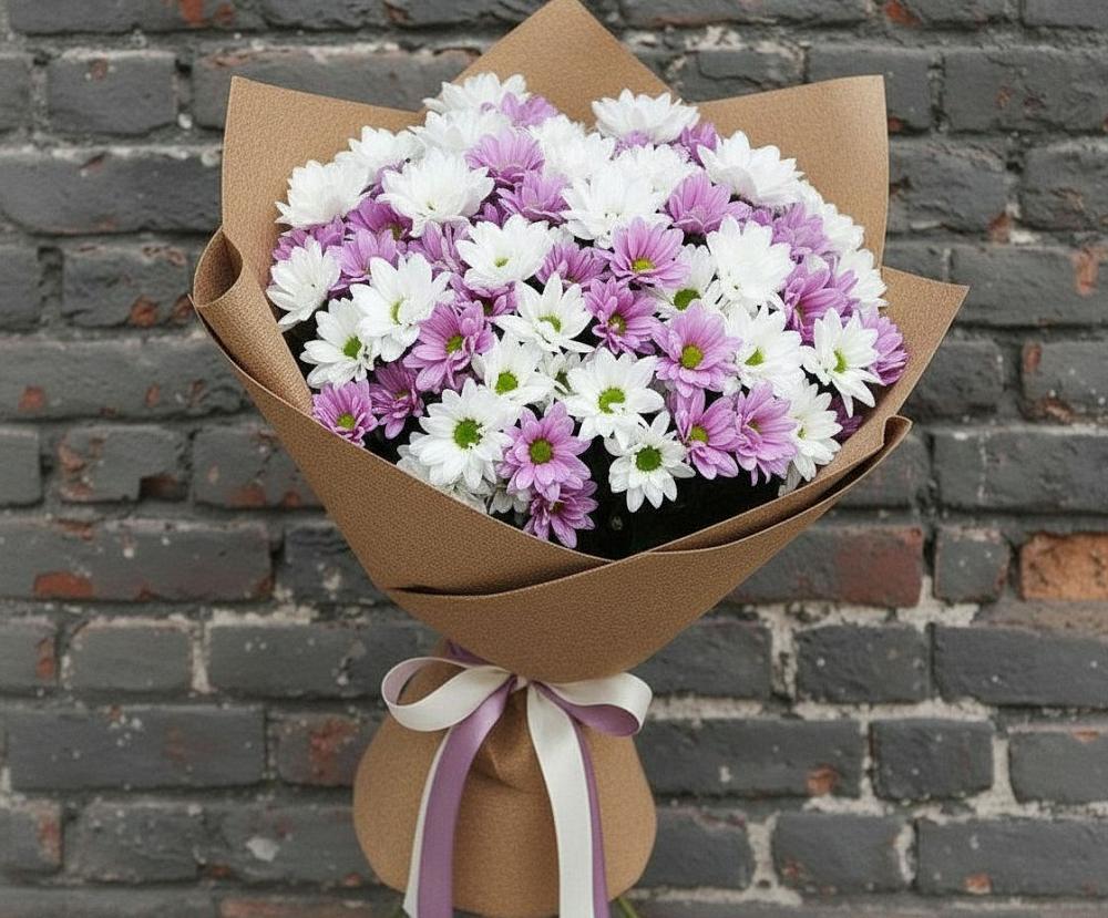 Букет цветов из: Хризантемы в Будённовской
