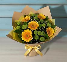 Букет цветов из:  Герберы и Хризантемы #REPLACE_PRED# Будённовской