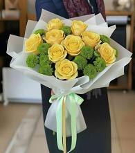 Букет цветов из:  Хризантемы и Розы #REPLACE_PRED# Будённовской