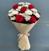 Букет цветов из:  Розы и Хризантемы в Будённовской
