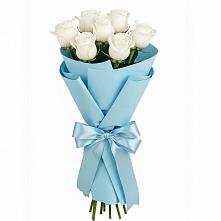 Букет 7 белых роз Проуд в Будённовской