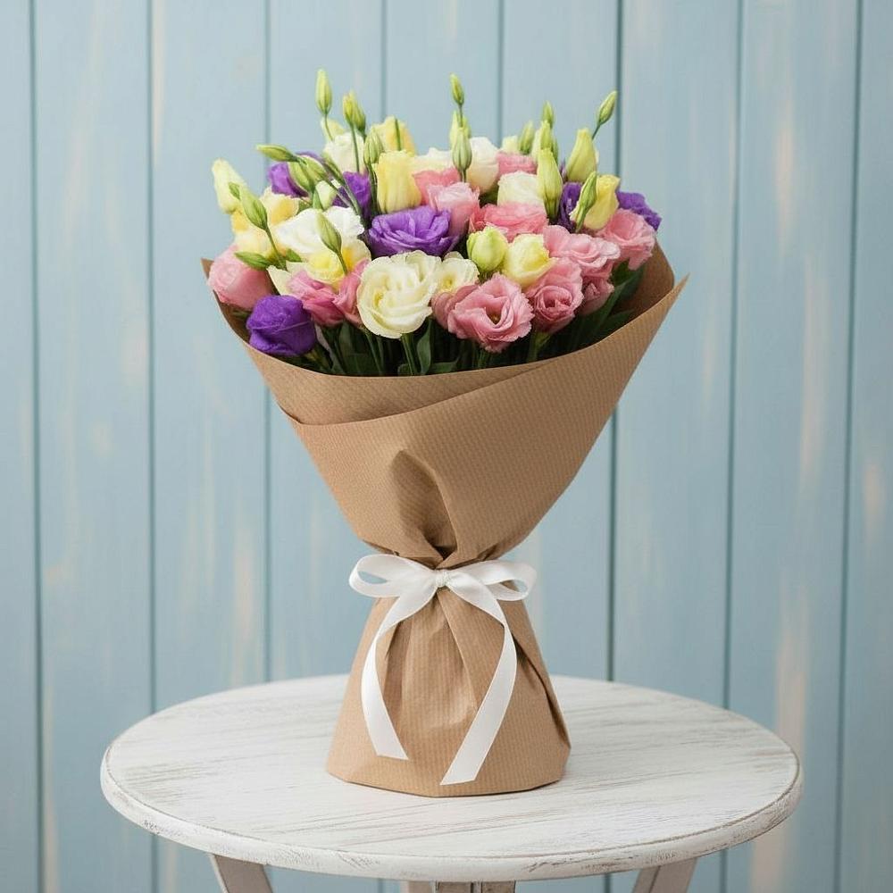 Букет цветов из: Лизиантусы в Будённовской