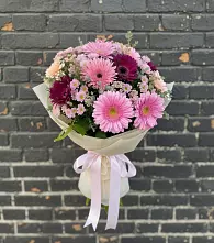Букет цветов из:  Герберы и Хризантемы в Будённовской