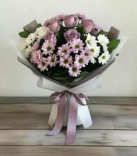 Букет цветов из:  Хризантемы и Розы в Будённовской