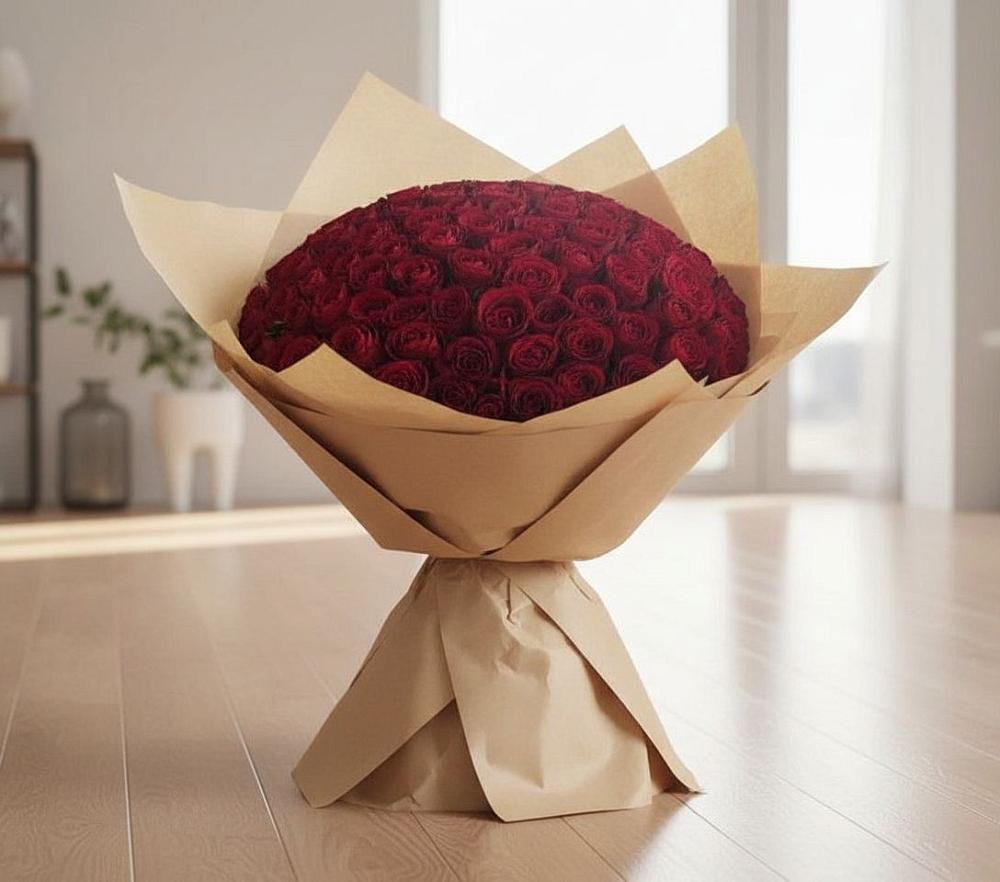 Букет 101 Красная роза в Будённовской