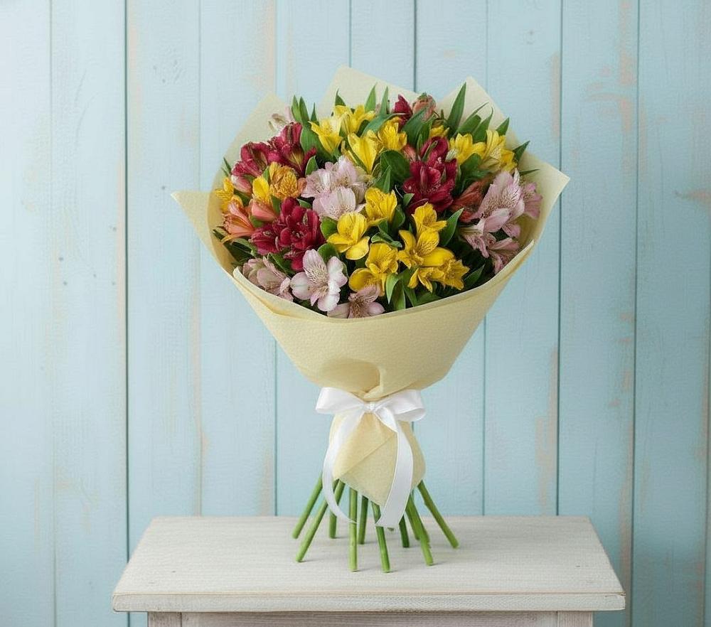 Букет цветов из: Альстромерии в Будённовской