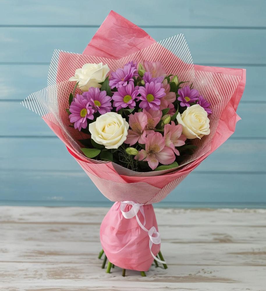 Букет цветов из: Герберы в Будённовской