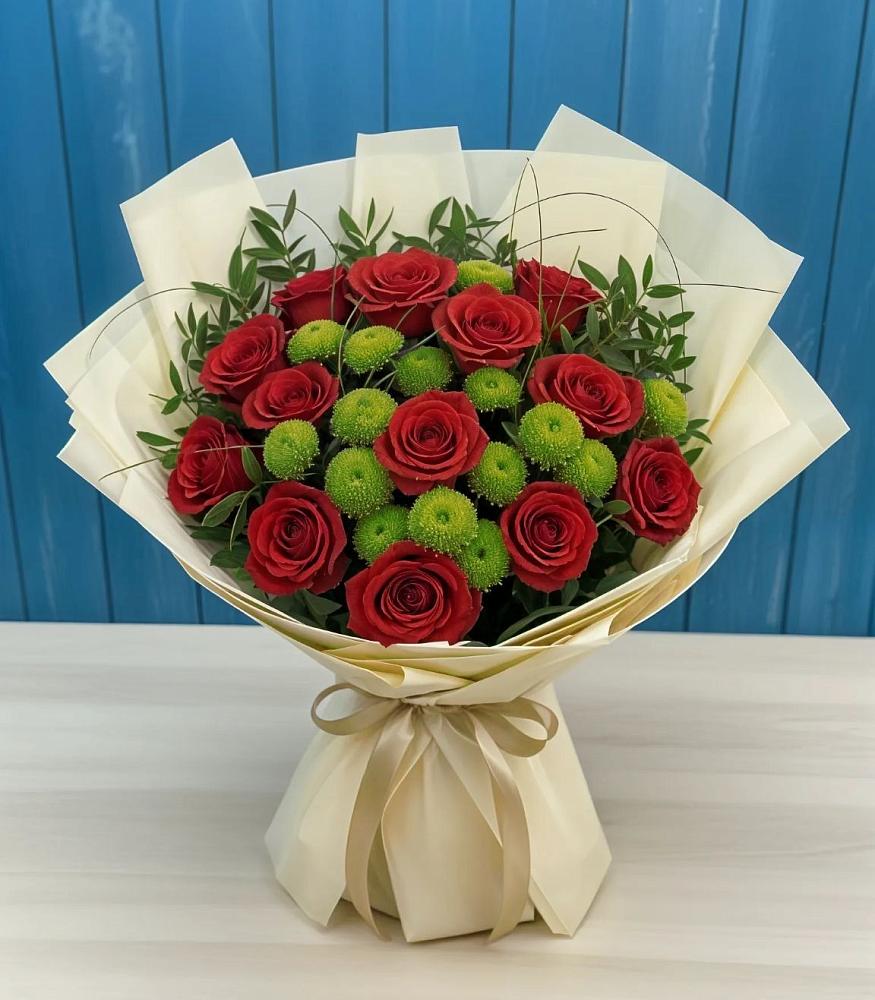 Букет цветов из: Розы и Хризантемы в Будённовской